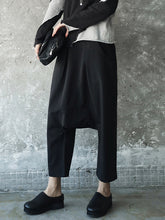 Solid Color Stitching Harem Casual Pants